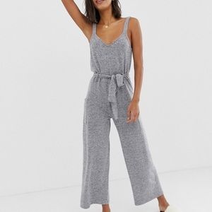 ASOS lounge soft touch jumpsuit with belt